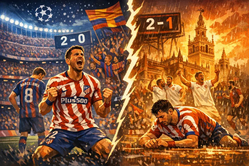 Atlético Madrid Defeat Barcelona at Camp Nou, Then Stumble in Seville